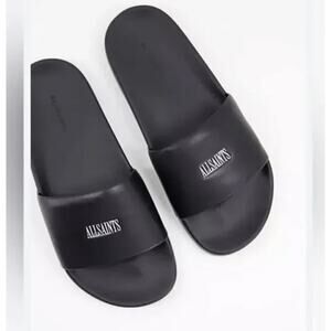 NEW All Saints Carmel Leather Pool Slide Sandals Men's EU 43 10M